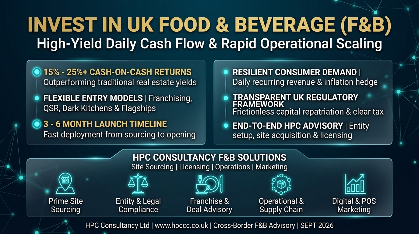 Why Malaysia Investors Must Consider the UK Food and Beverage Sector as Their Primary Entry Point